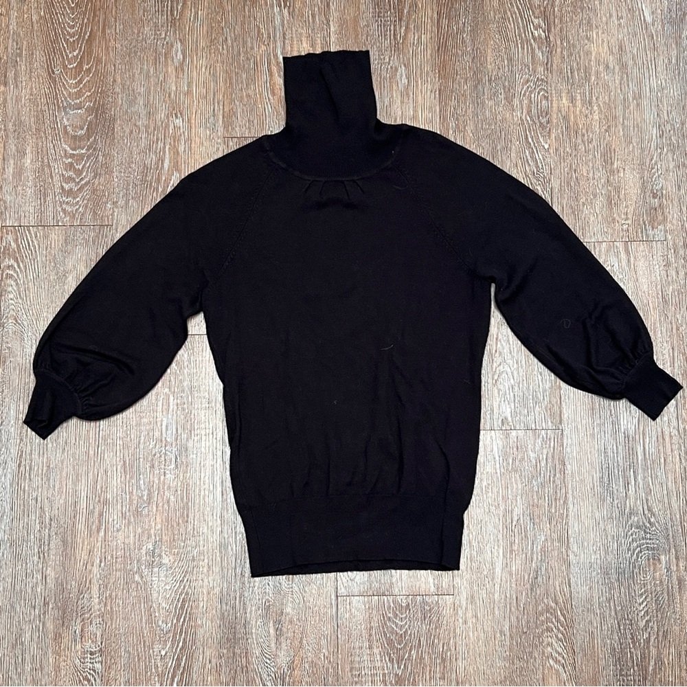 Express Design Studio Black Turtleneck Balloon Sleeve Sweater | Size: S - Picture 1 of 8